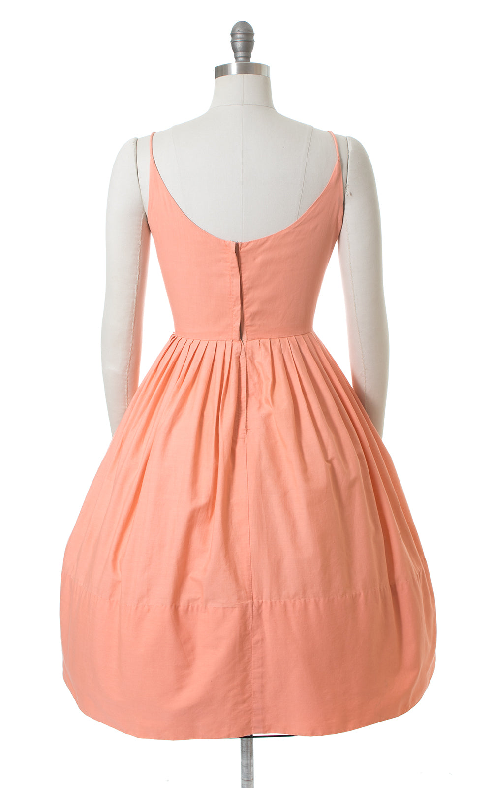 1950s Frederick's of Hollywood Peach Cotton Sundress