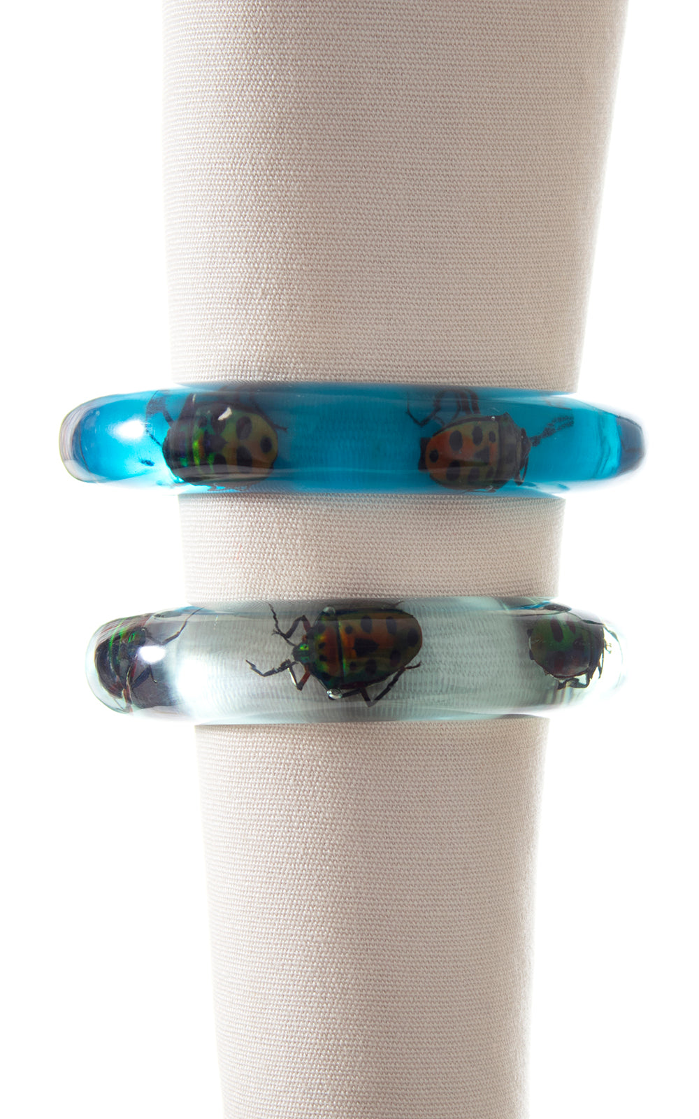 1960s 1970s Beetles Lucite Bangles (set of 2)