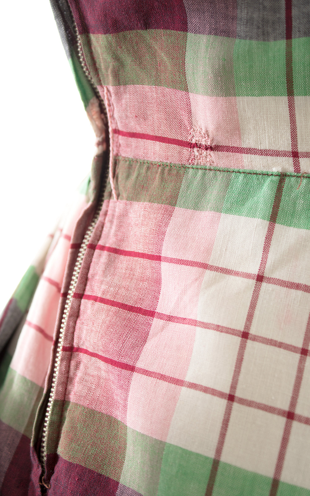 1950s Plaid Cotton Shirtwaist Dress BirthdayLifeVintage
