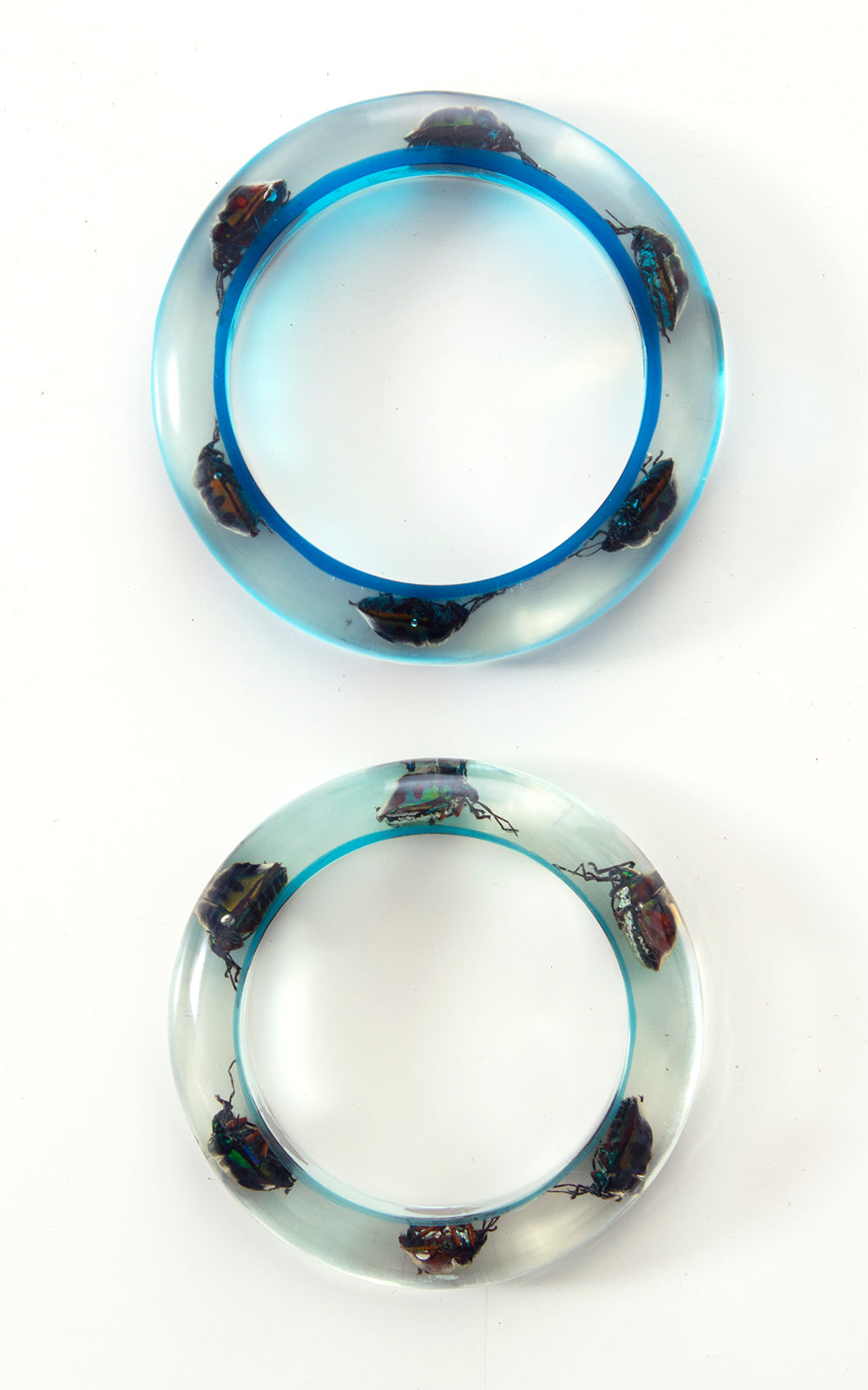 1960s 1970s Beetles Lucite Bangles (set of 2)