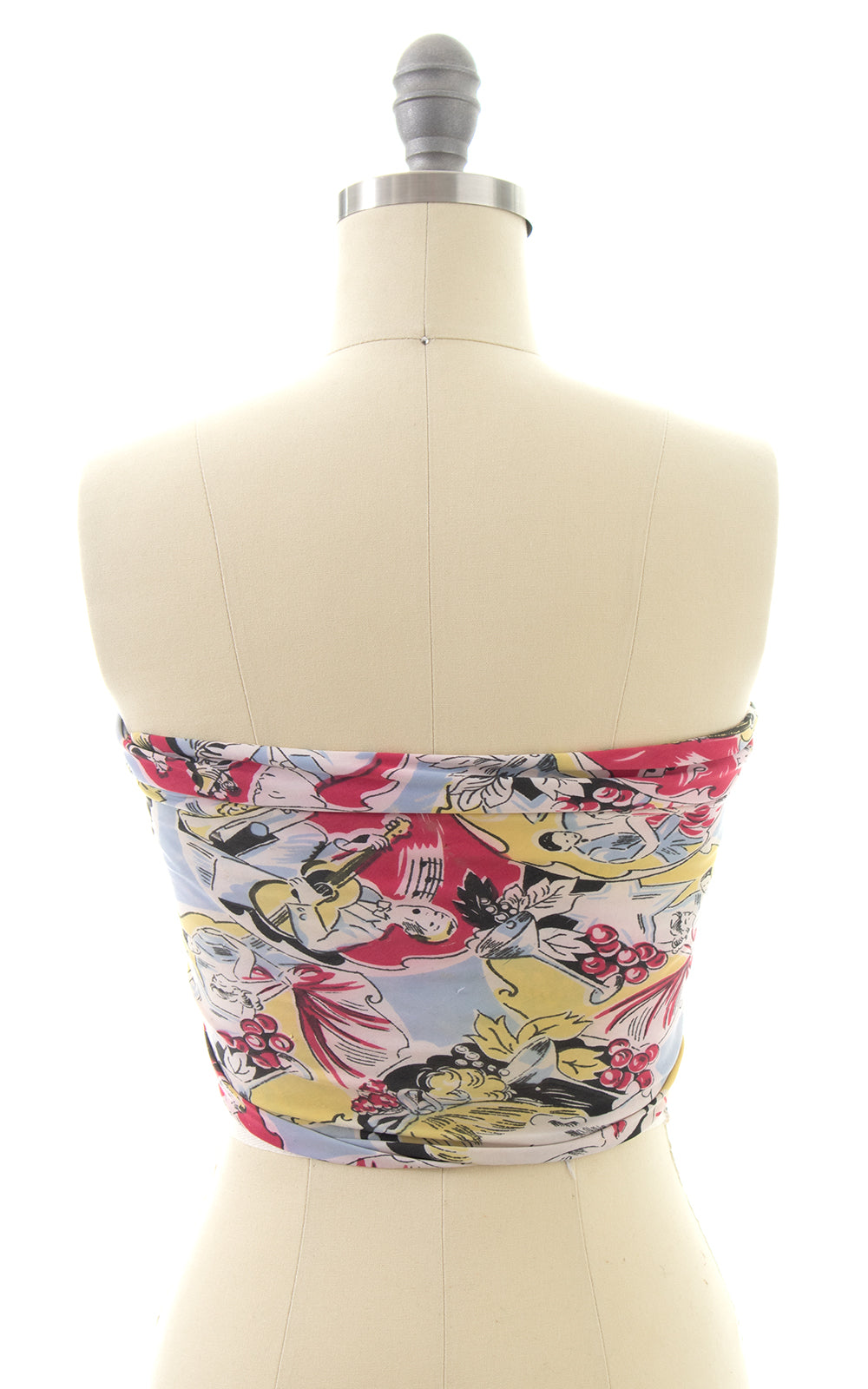 1940s Evening Dance Novelty Print Scarf