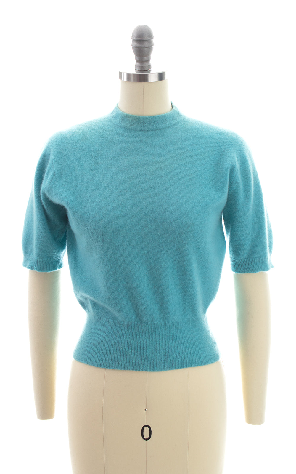 1950s Blue Knit Cashmere Sweater