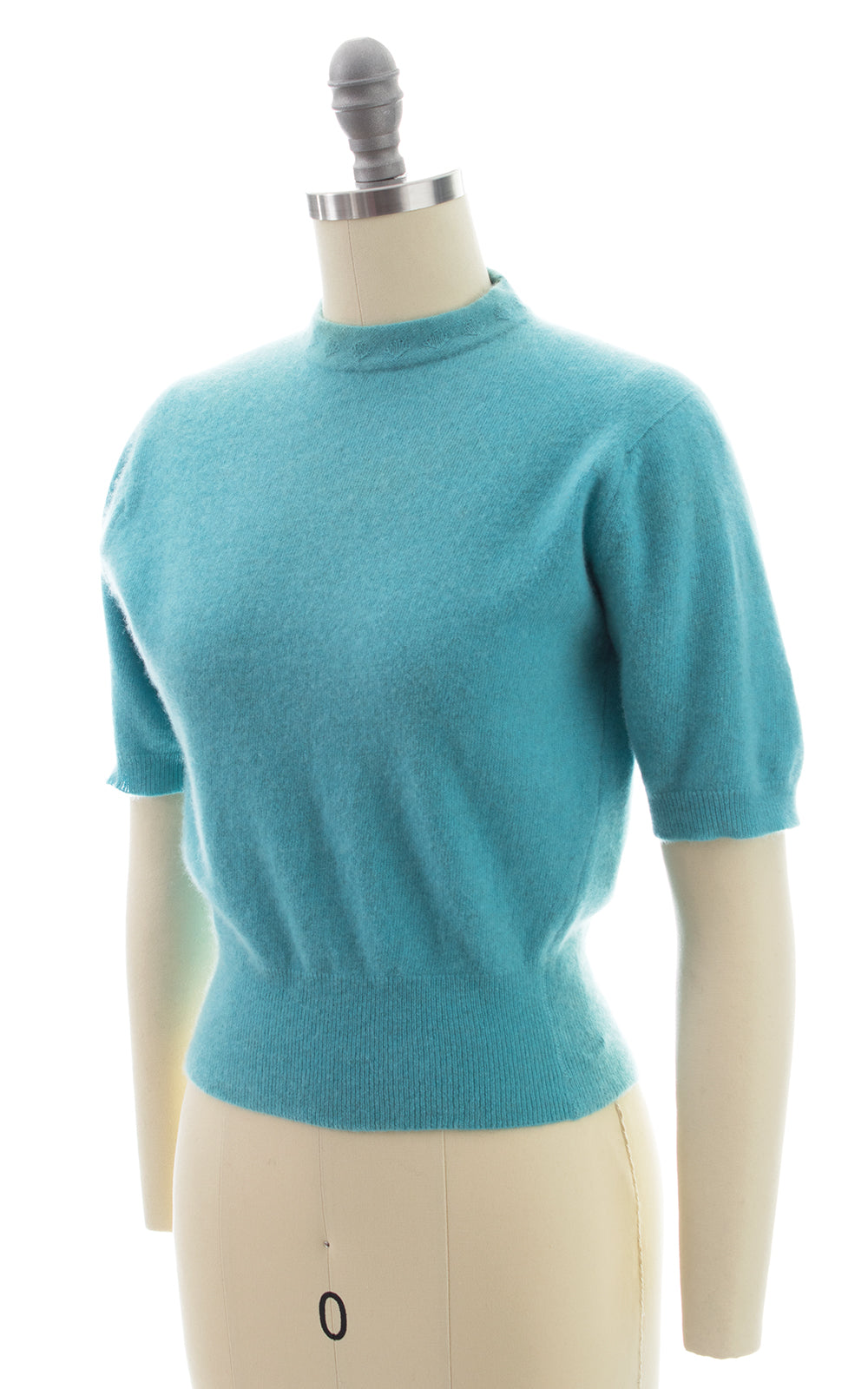 1950s Blue Knit Cashmere Sweater