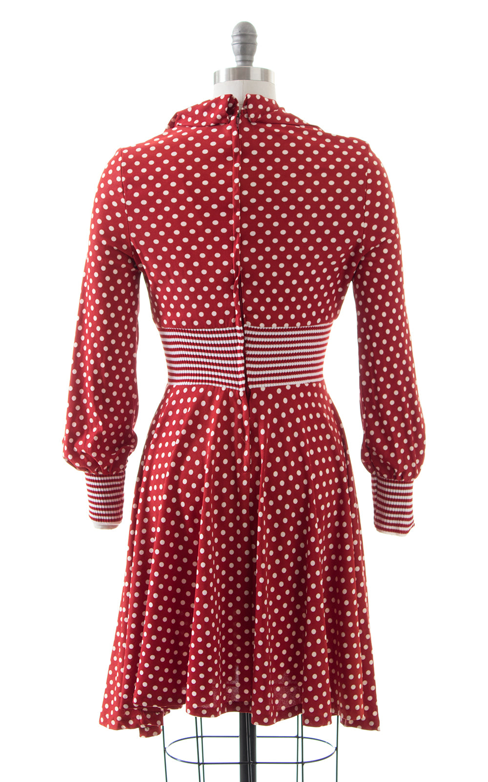 1970s Red Polka Dot Skater Dress