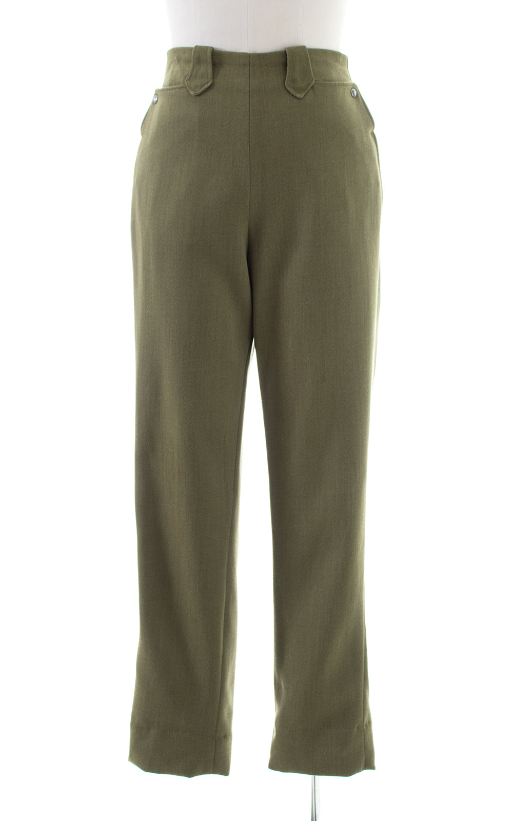 1950s H BAR C Olive Green Wool Twill Western Pants