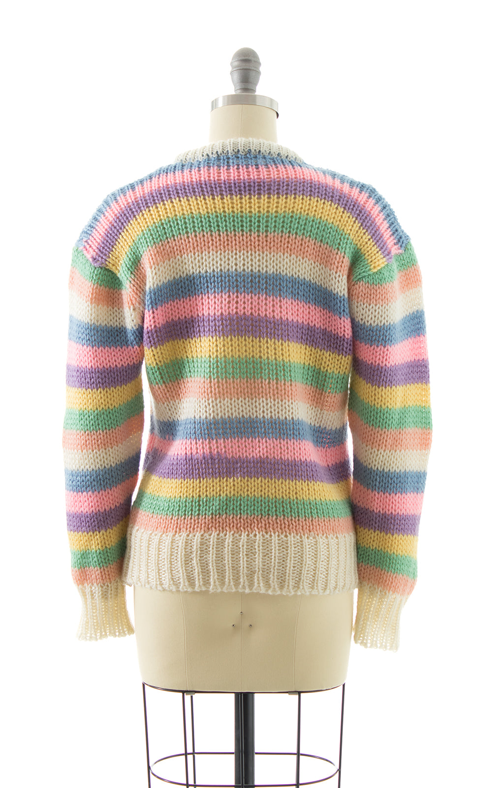 1970s 1980s Pastel Striped Sweater BirthdayLifeVintage