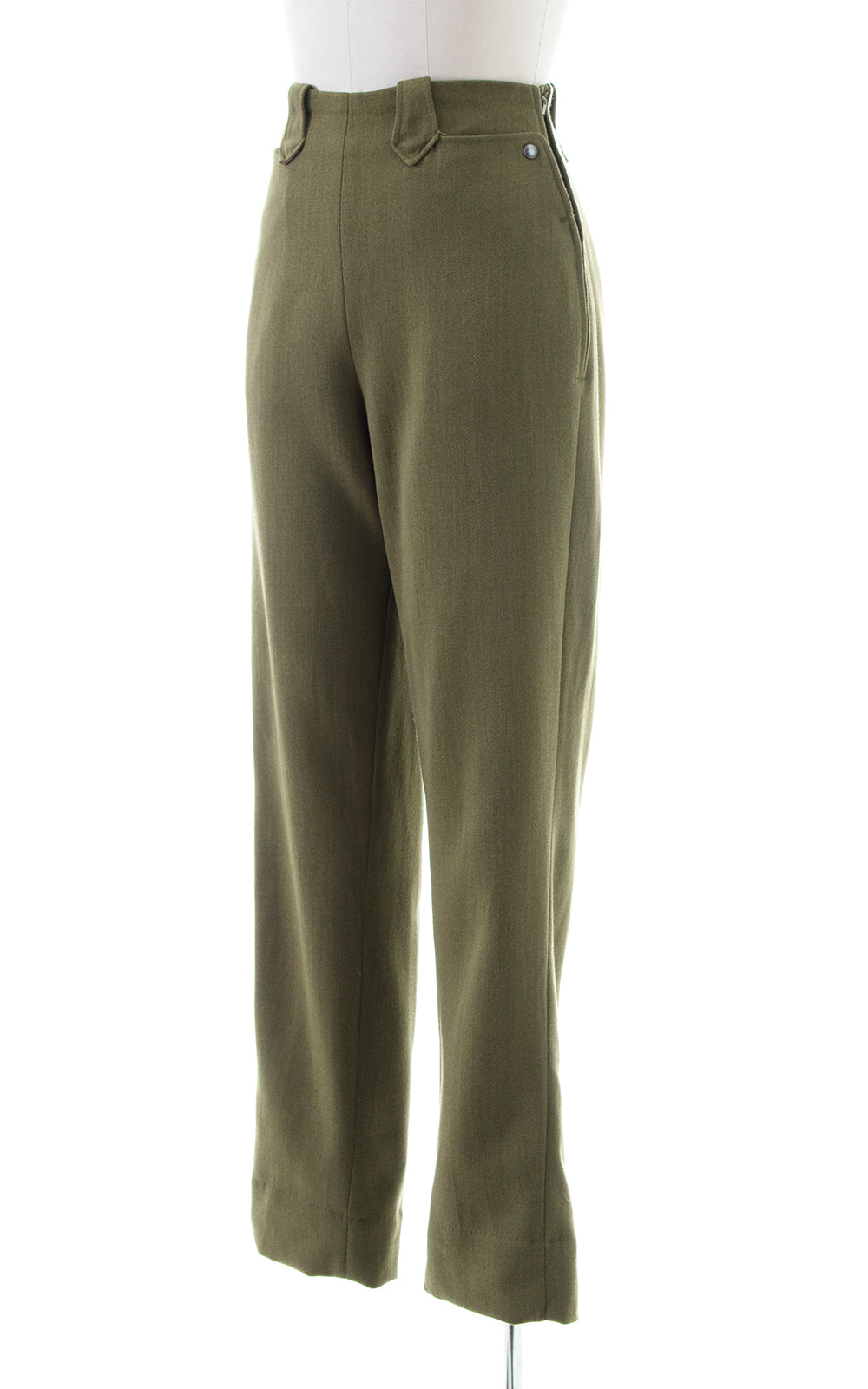 1950s H BAR C Olive Green Wool Twill Western Pants