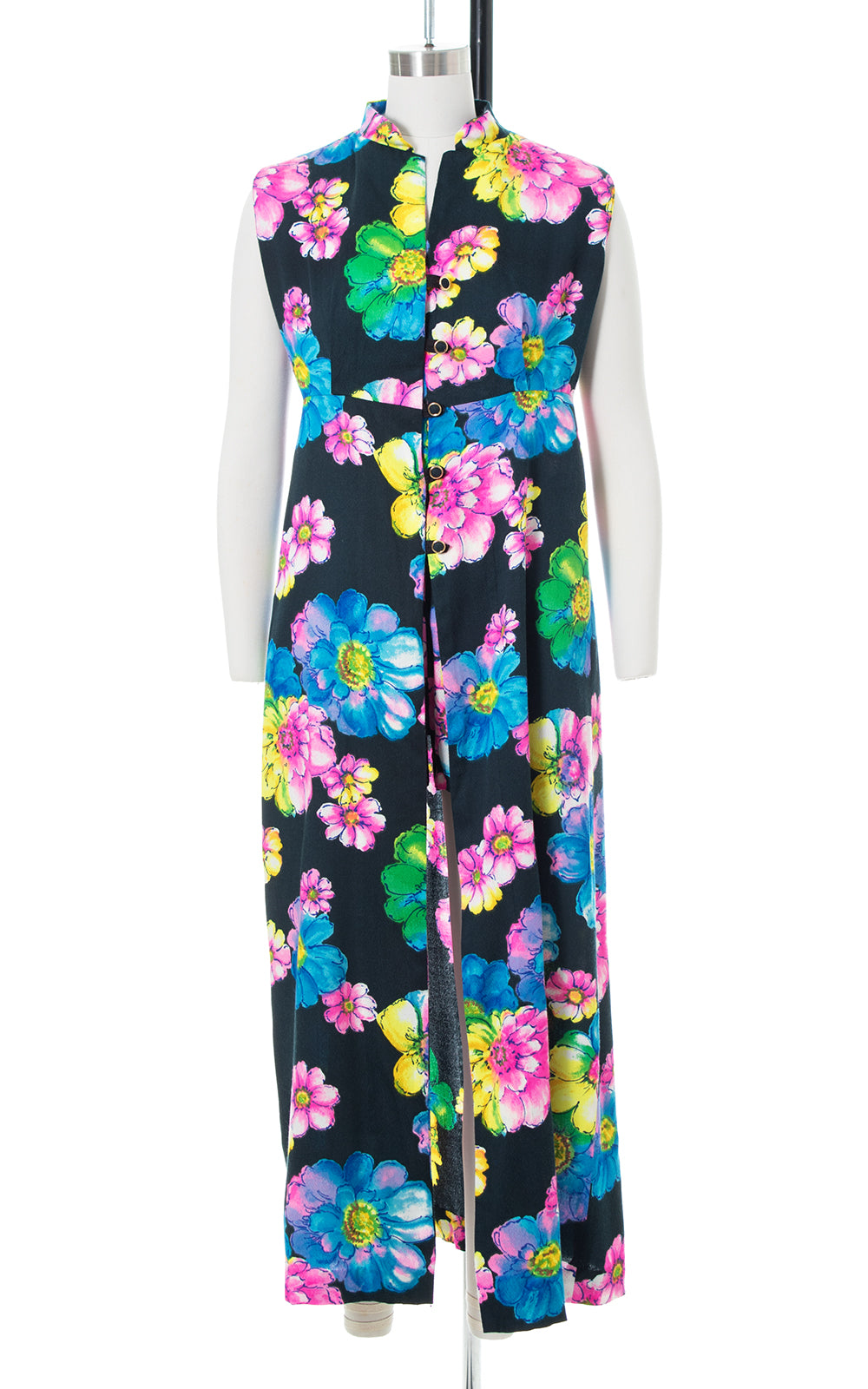 1970s Floral Hawaiian Vest Dress & Shorts Playsuit Set
