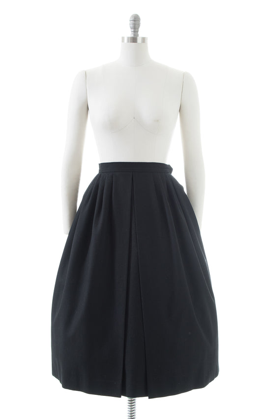 1970s 1980s SAINT LAURENT Wool Skirt with Pockets | small