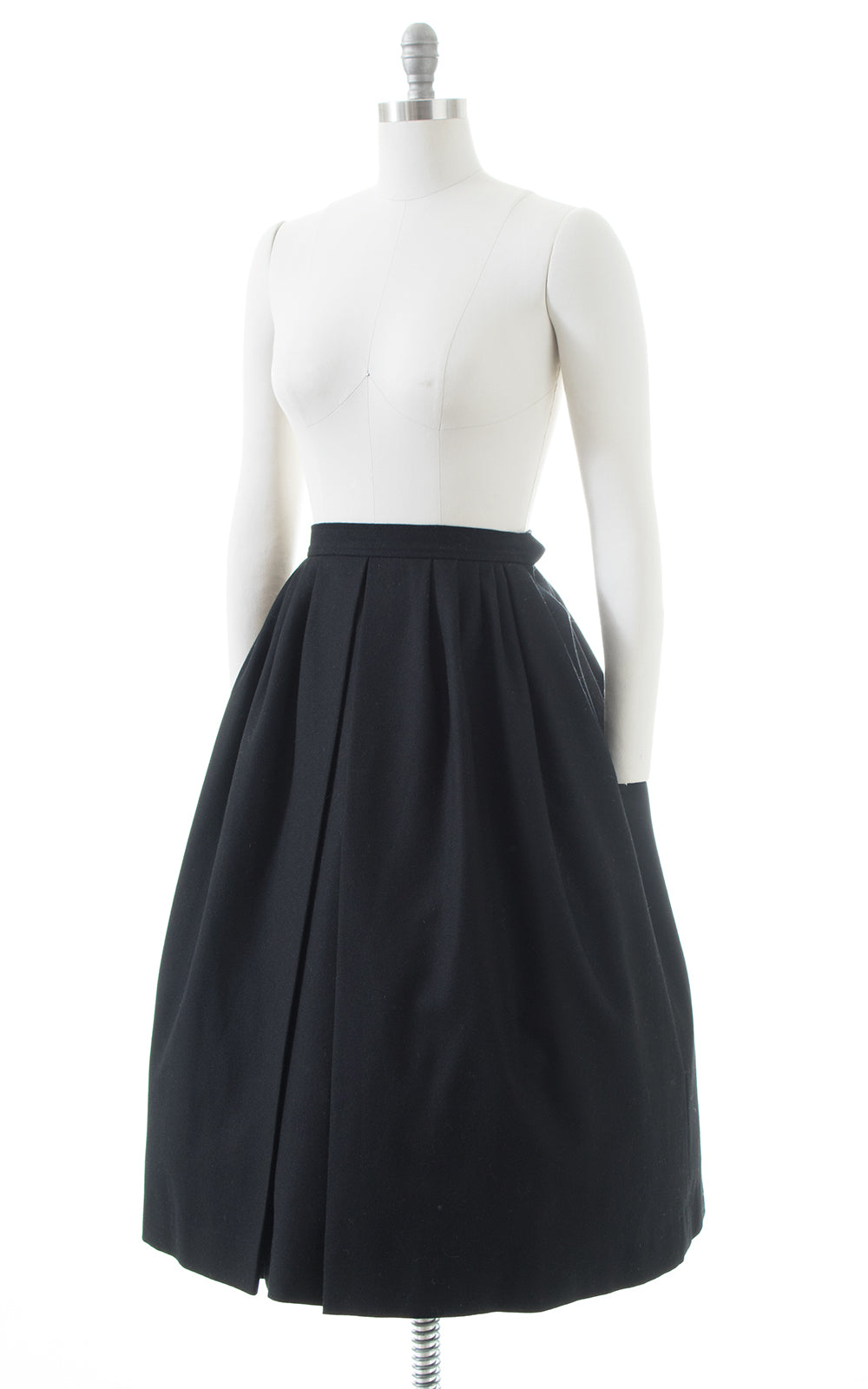 1970s 1980s SAINT LAURENT Wool Skirt with Pockets | small