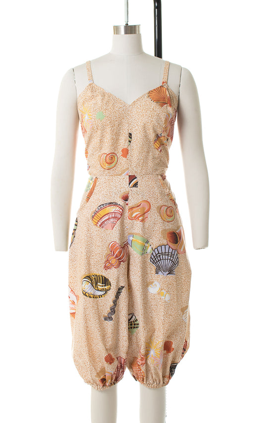 1970s Seashell Novelty Print Jumpsuit