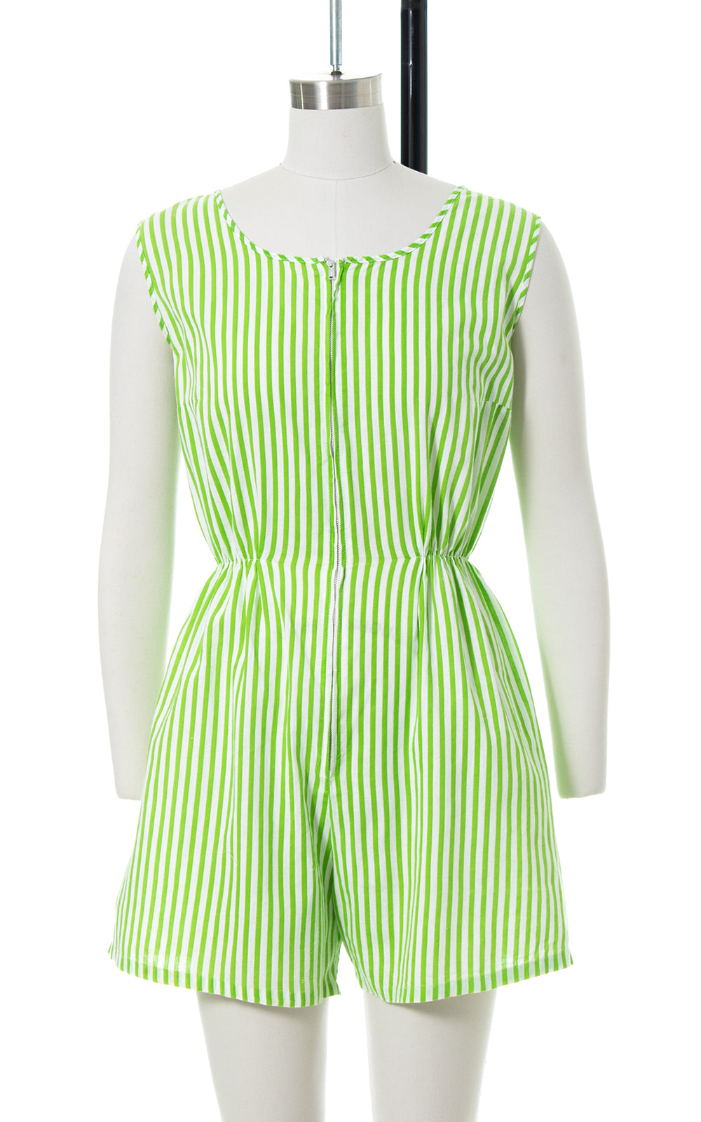 1940s 1950s Striped Cotton Romper & Skirt Playsuit