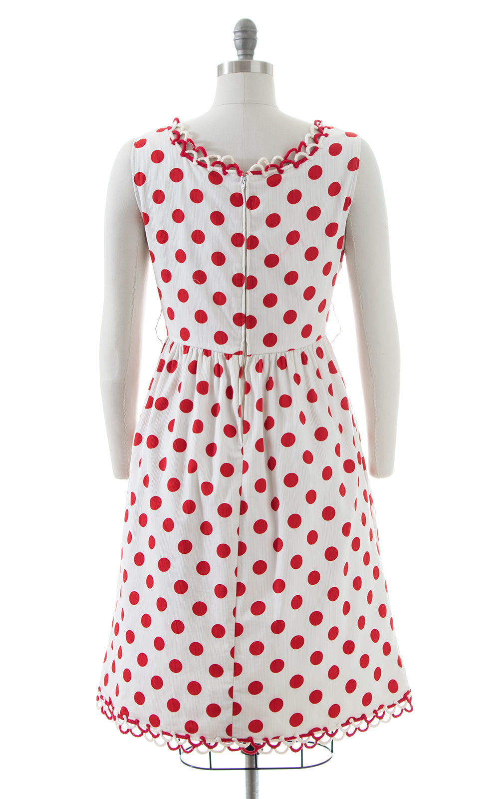 1970s OSCAR DE LA RENTA Polka Dot Cotton Sundress | small/medium