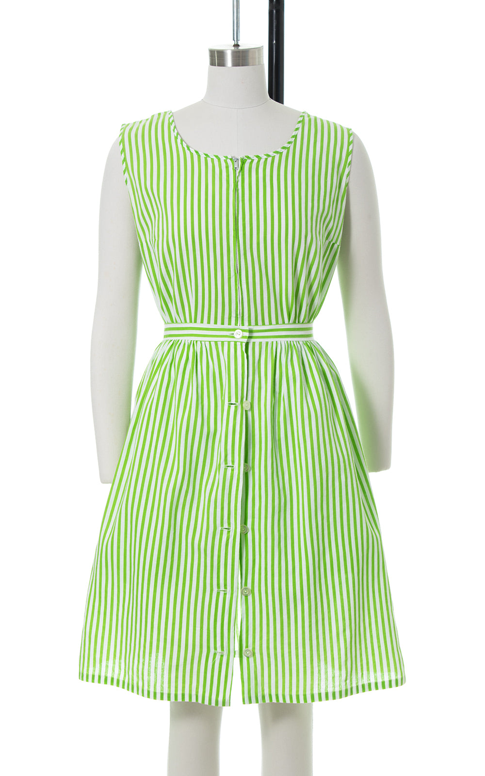 1940s 1950s Striped Cotton Romper & Skirt Playsuit