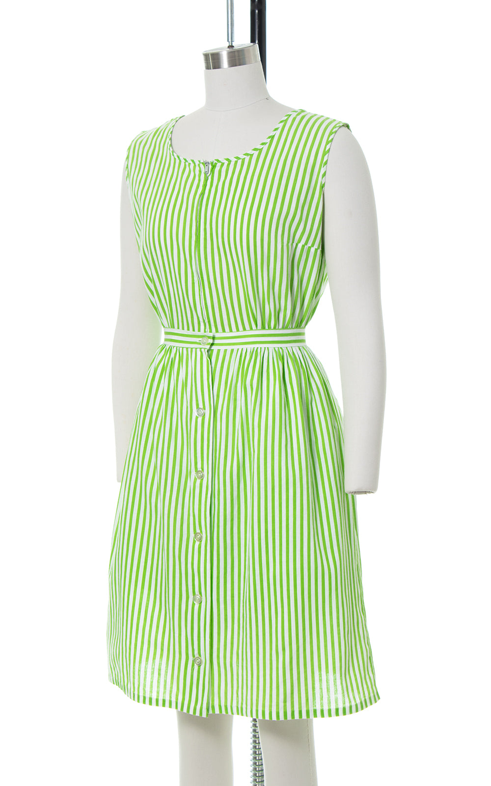 1940s 1950s Striped Cotton Romper & Skirt Playsuit