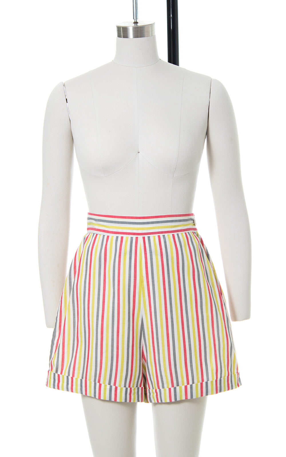 1950s Striped Blouse & Shorts Set