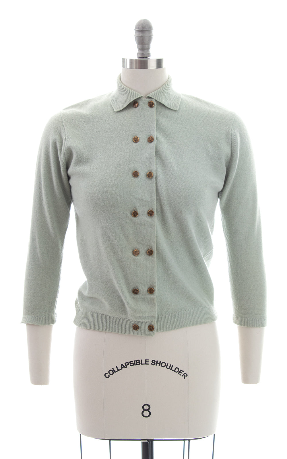 1950s Mint Wool-Angora Knit Cardigan