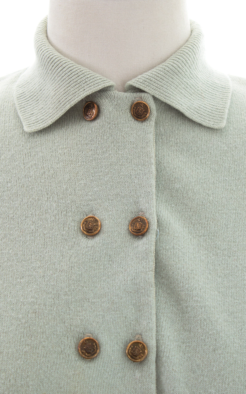 1950s Mint Wool-Angora Knit Cardigan