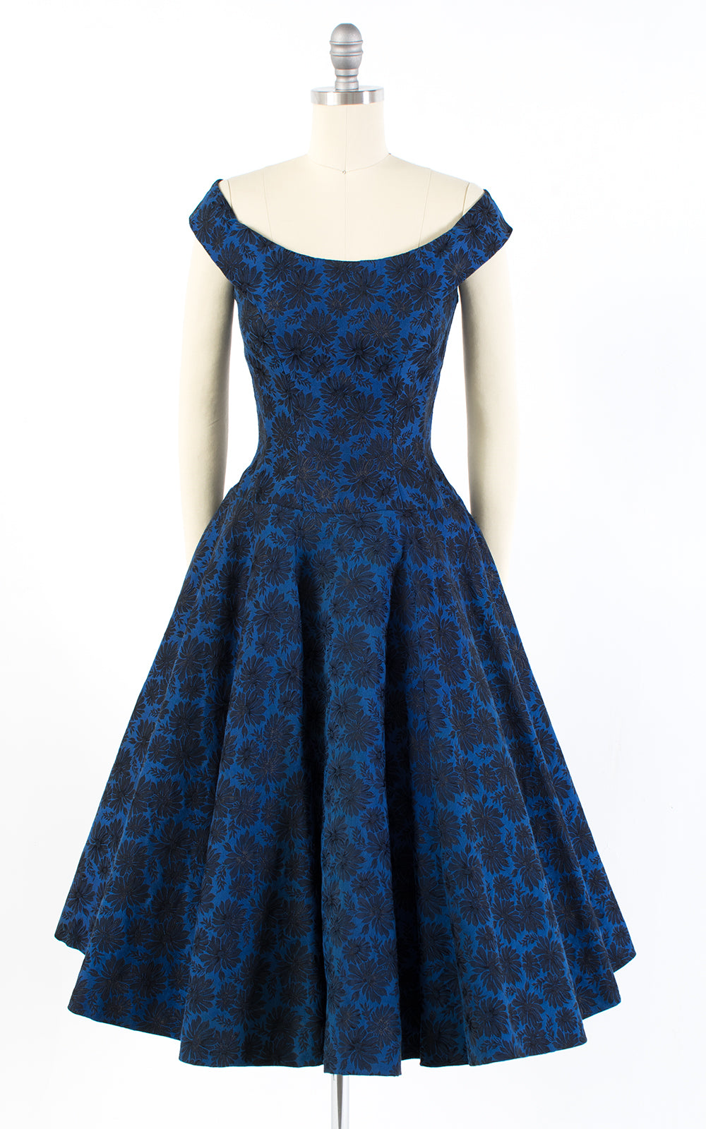 1950s off the shoulder dress Floral Damask Party Dimensione:S Glamorous Curve long sleeve essential suit pants 3% Spandex Dresses Length