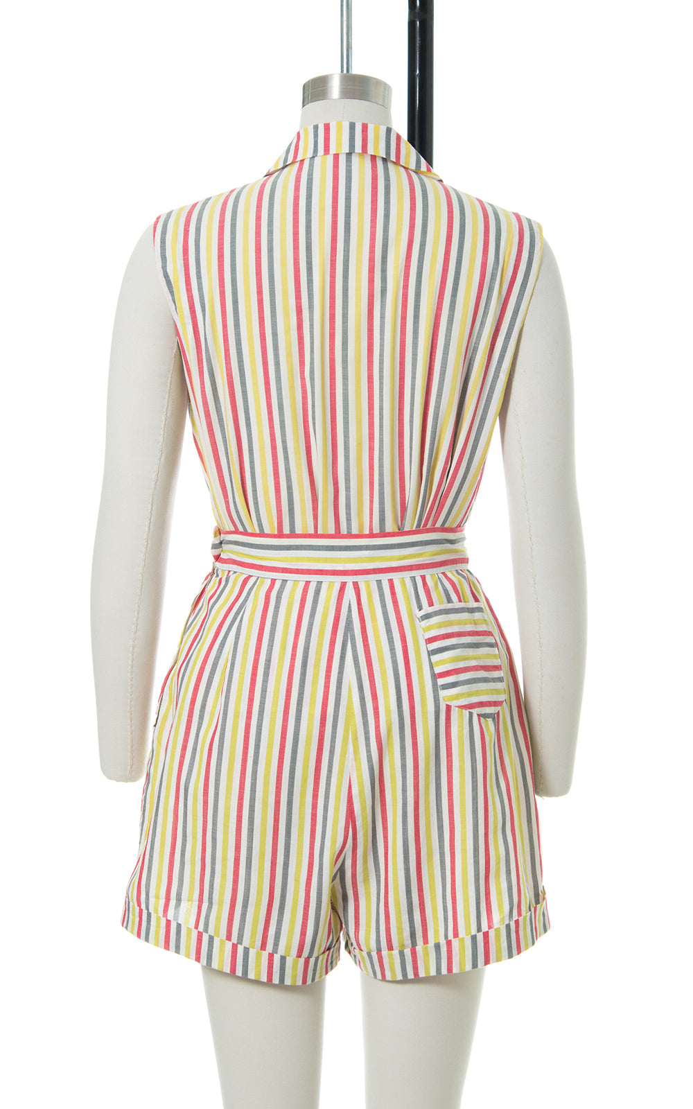 1950s Striped Blouse & Shorts Set