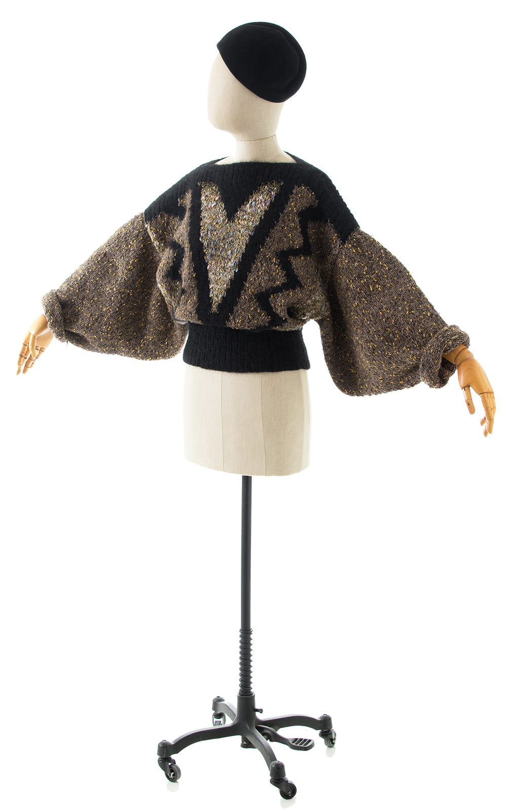 1980s Chunky Knit Sweater with Drama Mama Sleeves BirthdayLifeVintage