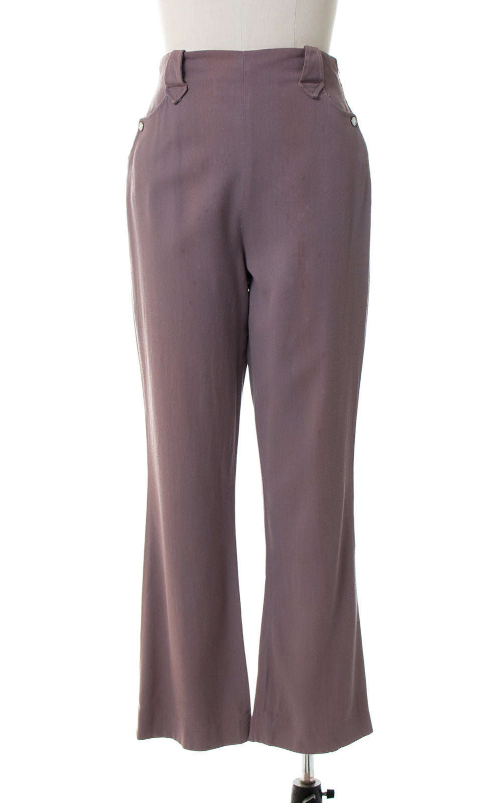 1960s Mauve Western Pearl Snap Pants