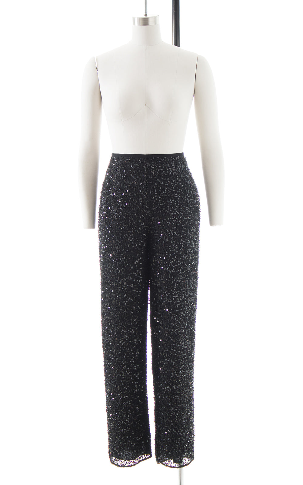 1980s Adrianna Papell Sequin Silk Chiffon Pants BirthdayLifeVintage