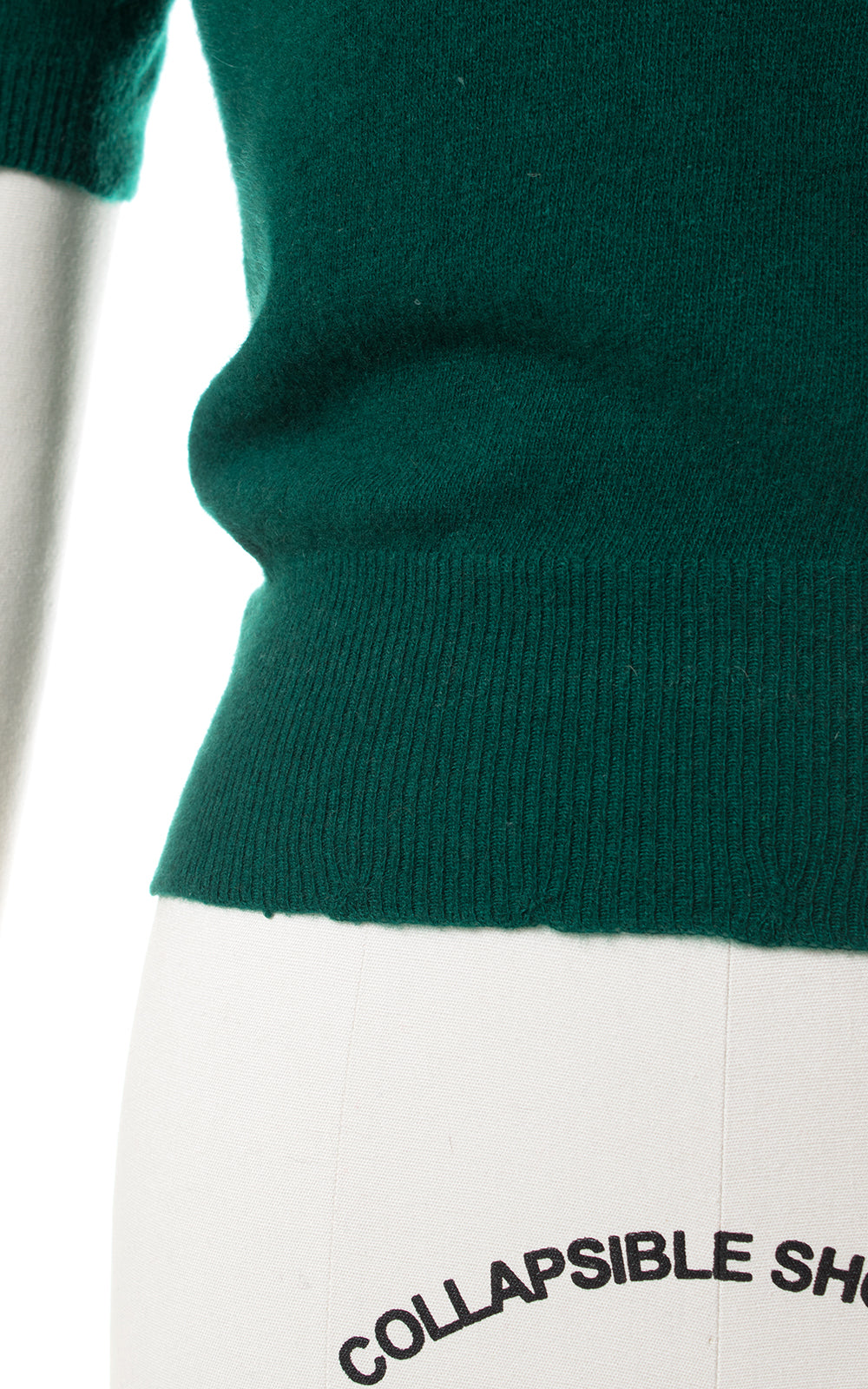 1950s Forest Green Cashmere Sweater Top | small/medium