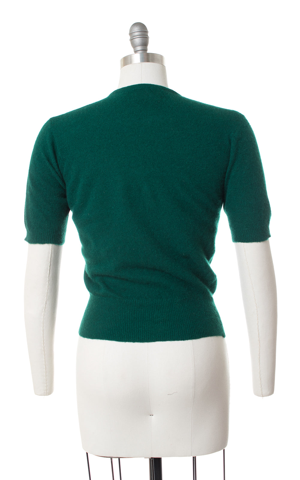 1950s Forest Green Cashmere Sweater Top | small/medium