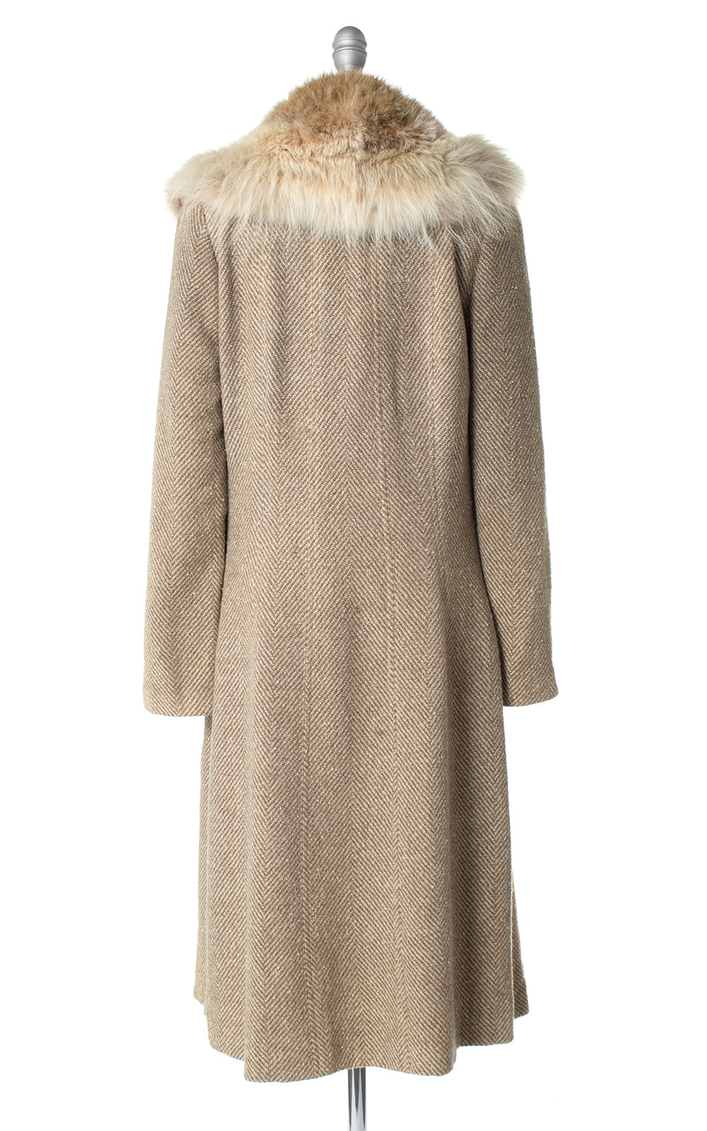 1940s Fur Trimmed Wool Coat