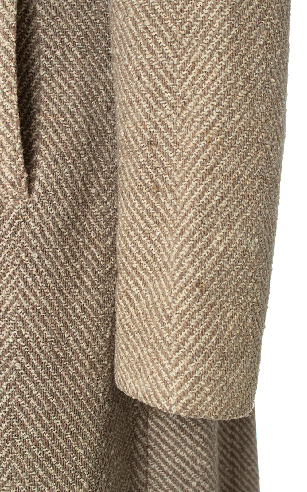 1940s Fur Trimmed Wool Coat
