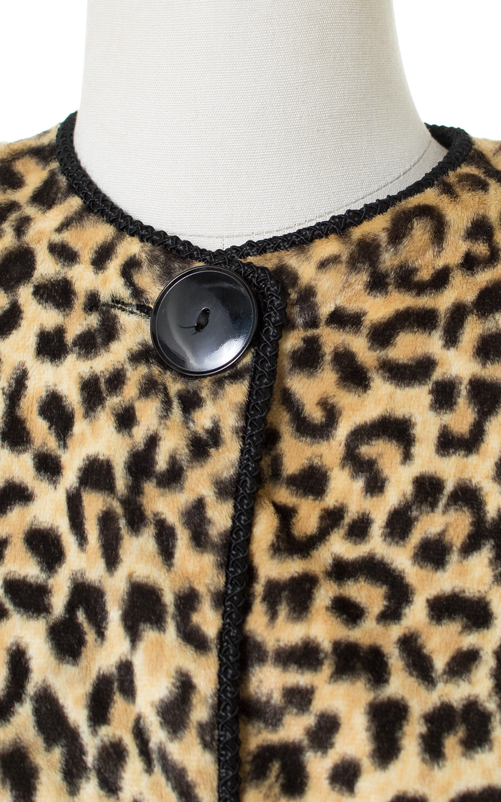 1960s Leopard Faux Fur Cropped Jacket | Medium – Birthday Life Vintage