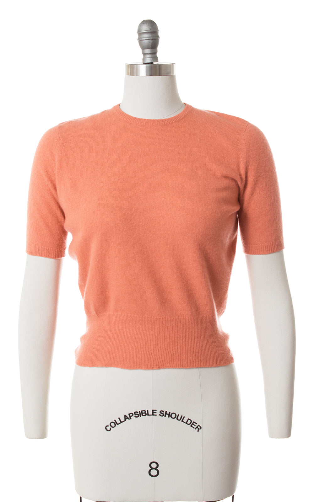 1950s Muted Burnt Orange Cashmere Sweater Top | small/medium