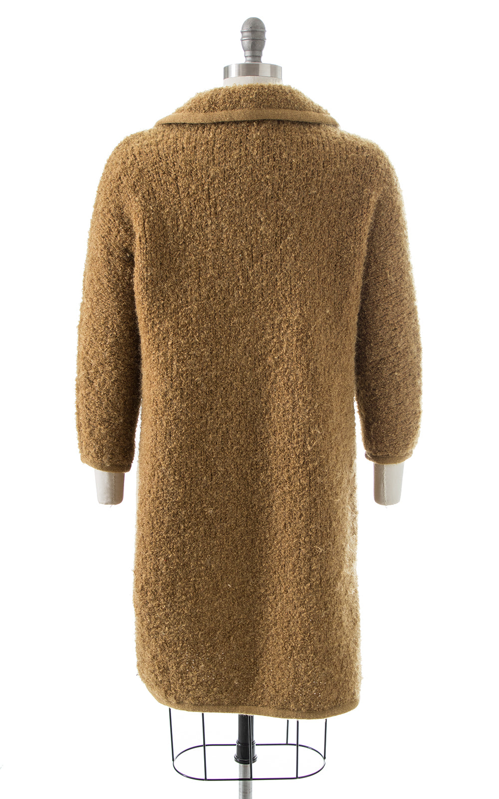 1960s Camel Bouclé Wool Sweater Coat