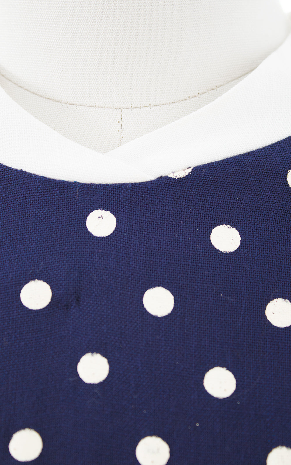 1950s Polka Dot Linen Dress