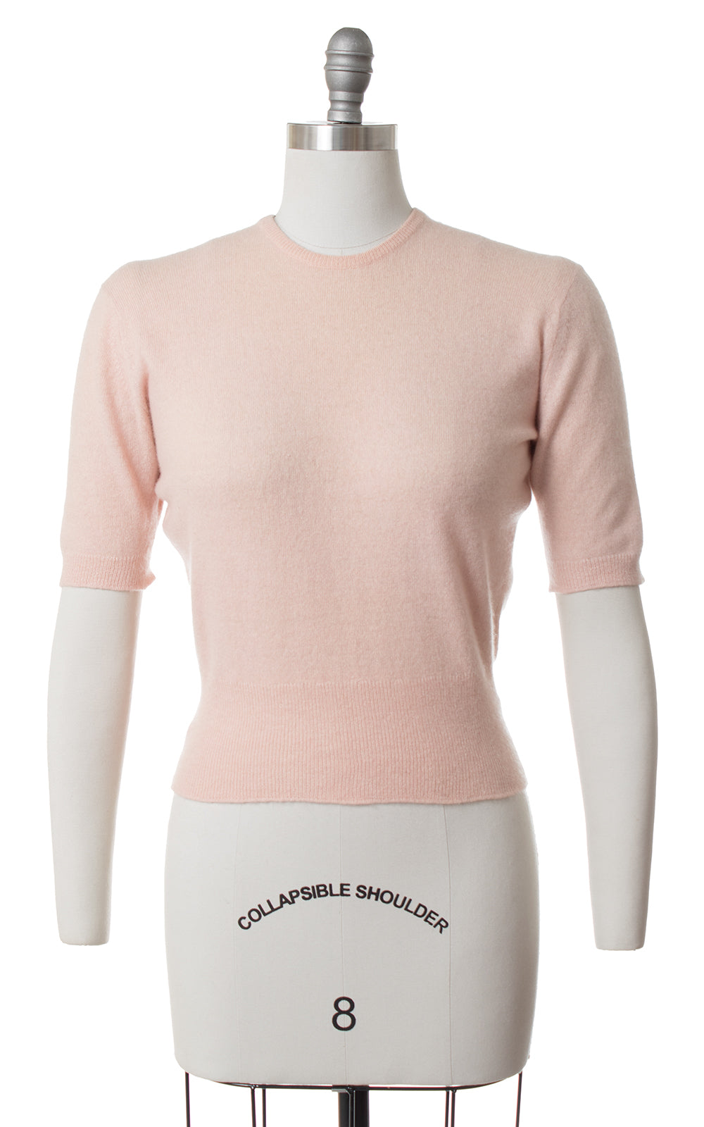 1950s Light Pink Cashmere Sweater Top | small/medium