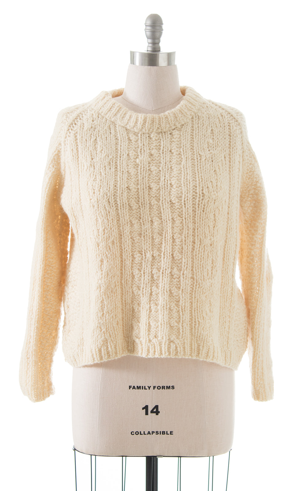 1980s Cable Knit Wool Sweater