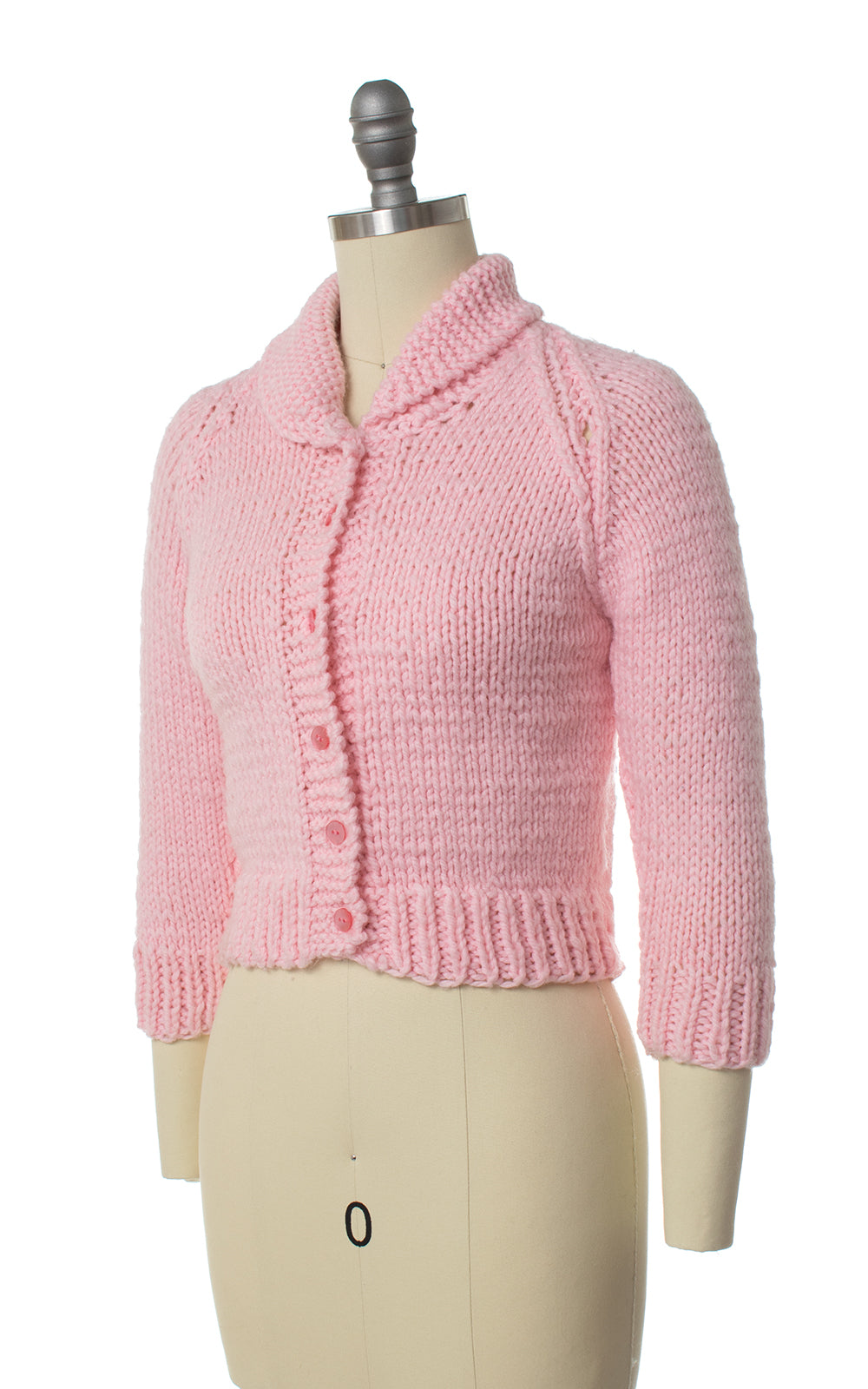 1950s Cat Novelty Knit Cowichan Cardigan