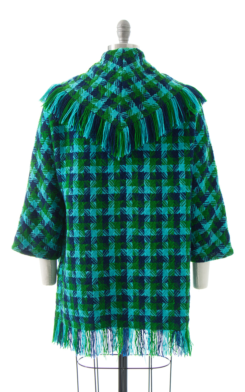 1960s Fringe Plaid Wool Jacket