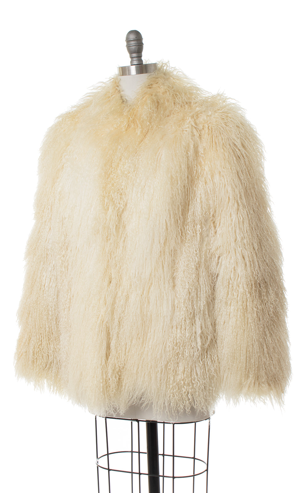 1970s Shaggy Mongolian Lamb Fur Coat