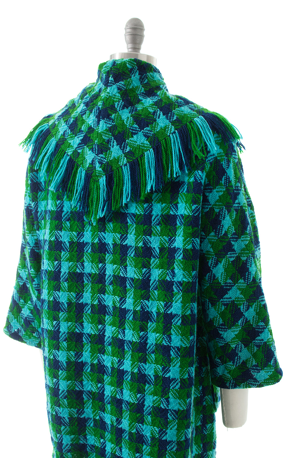 1960s Fringe Plaid Wool Jacket