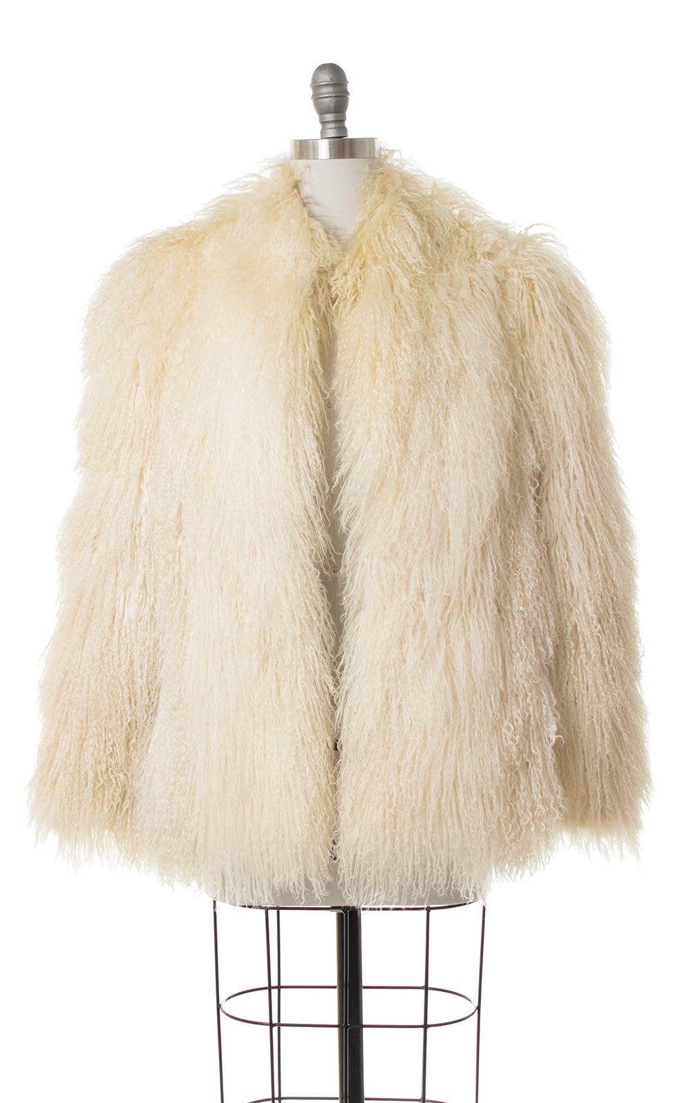 1970s Shaggy Mongolian Lamb Fur Coat