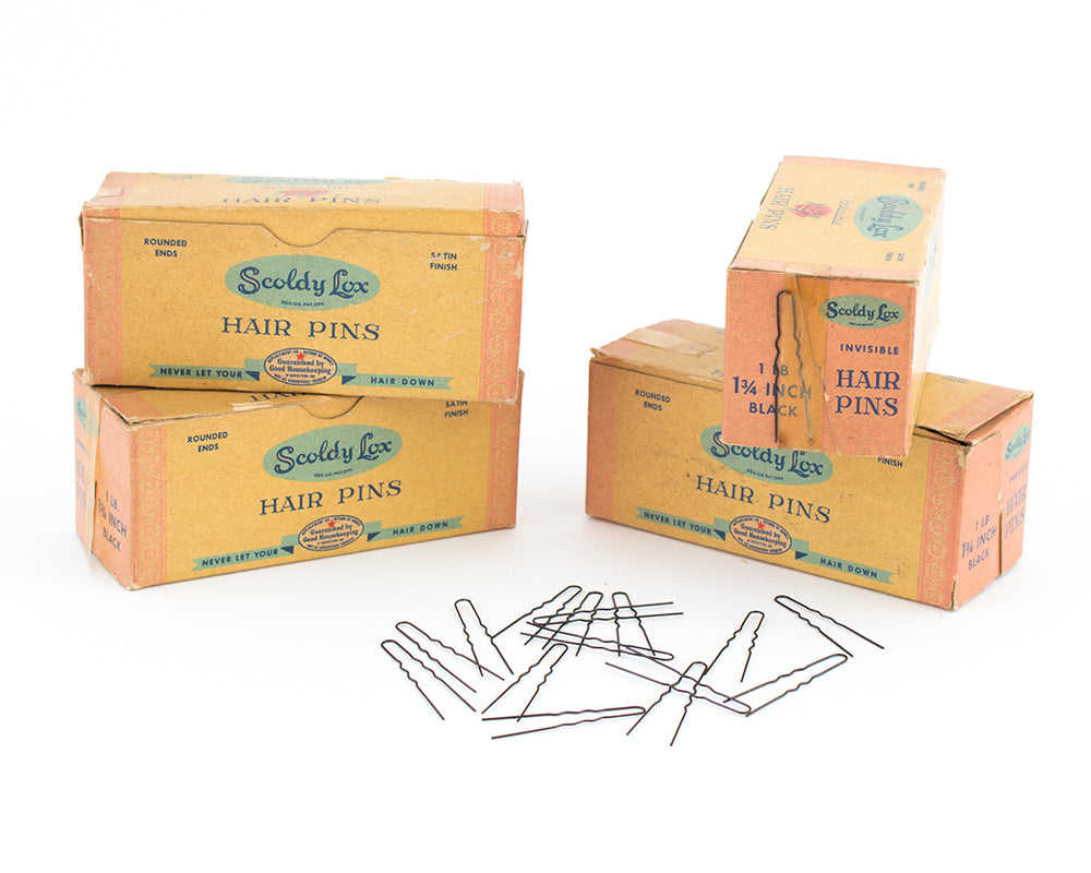 Deadstock 1940s Scoldy Lox Hair Pins (1lb box)