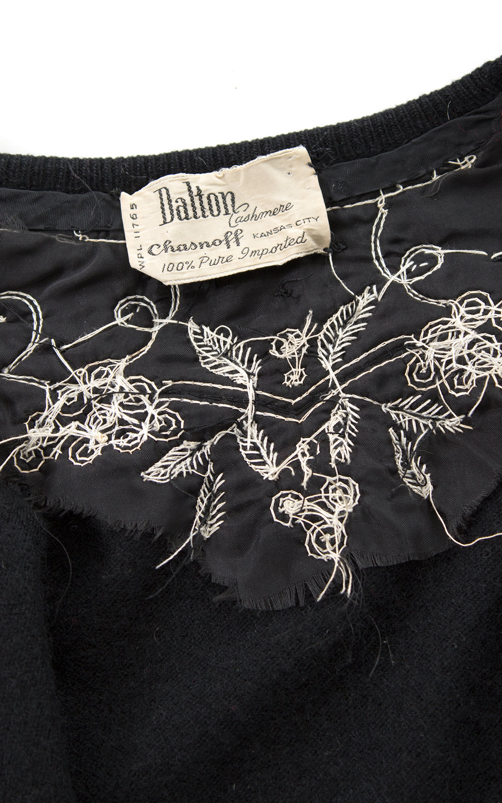 1950s Dalton Beaded Knit Cashmere Cardigan
