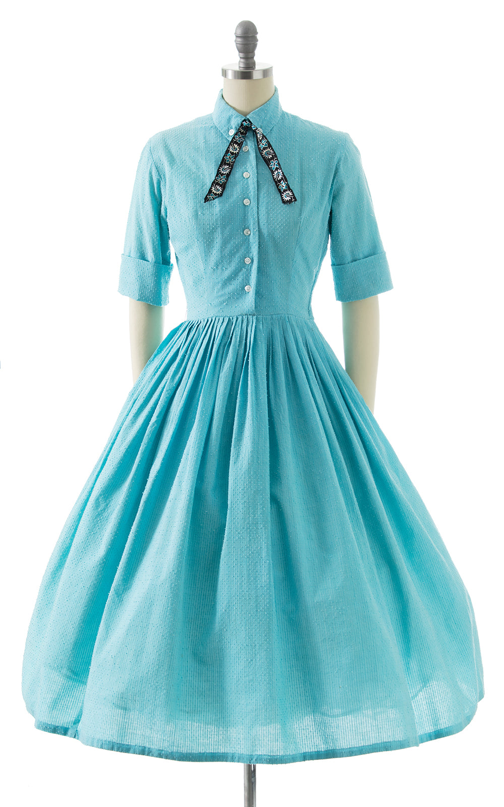 1950s Jonathan Logan Cotton Shirtwaist Dress