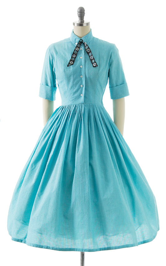 1950s Jonathan Logan Cotton Shirtwaist Dress