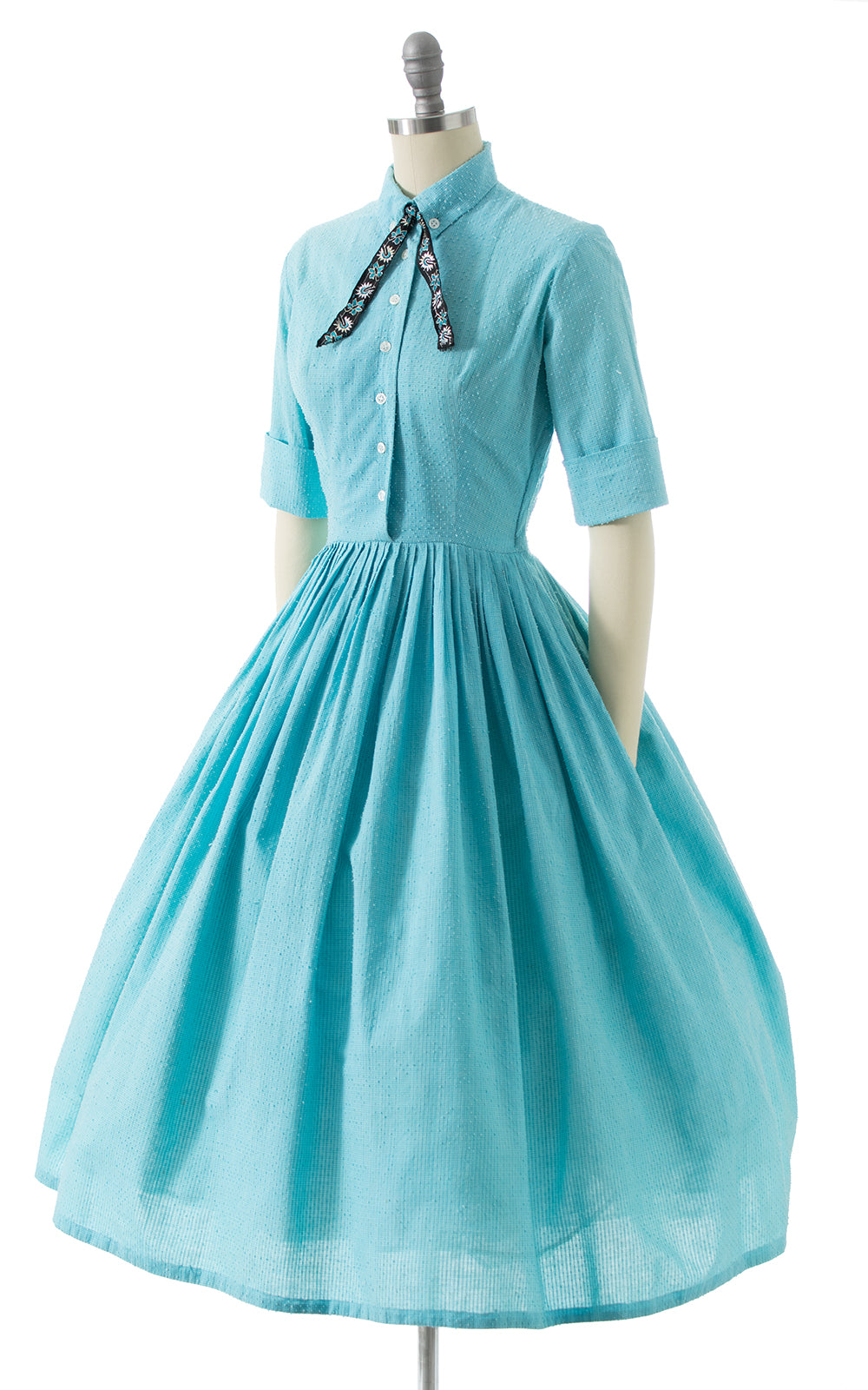 1950s Jonathan Logan Cotton Shirtwaist Dress