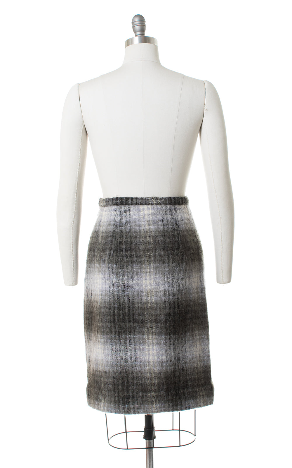 1970s Plaid Mohair Cape & Skirt Set