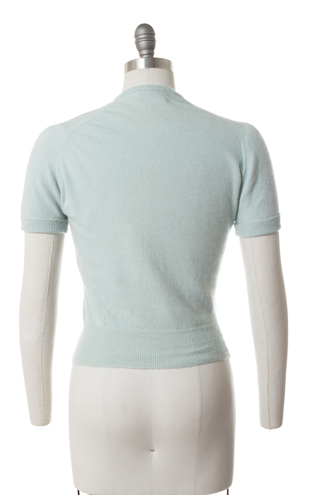 1950s Light Blue Cashmere Sweater Top | x-small/small