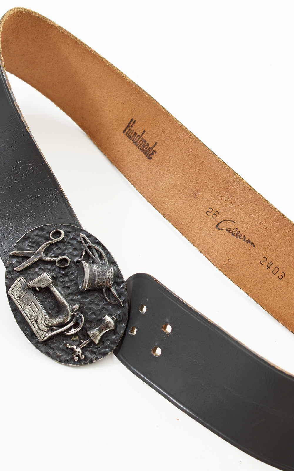 1950s Calderon Sewing Novelty Leather Cinch Belt